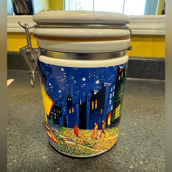 Vintage Starbucks Van Gogh Cafe Terrace at Night Ceramic Coffee Canister - Picture 4 of 8